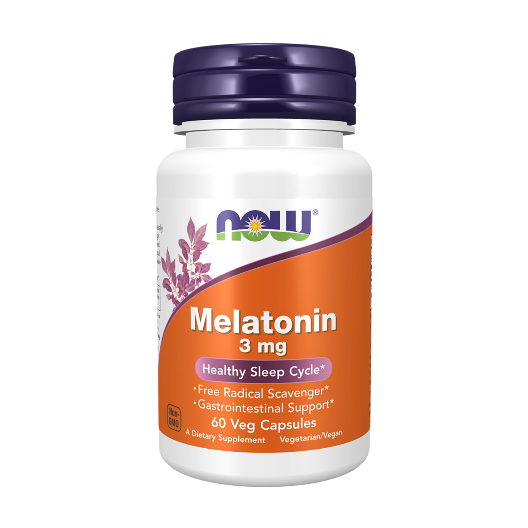 Мeлaтoнін NOW Foods Melatonin 3 мг, 60 капсул
